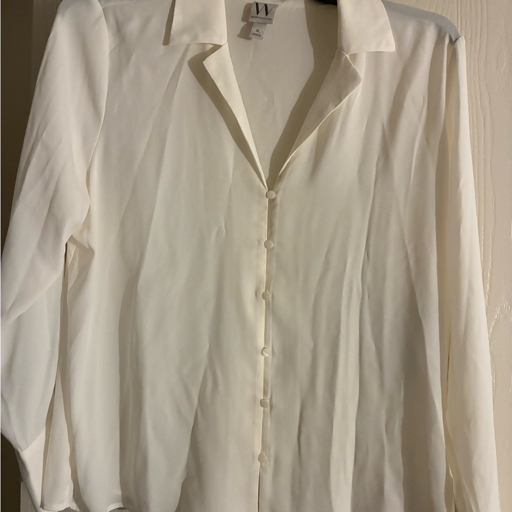 White Button-Up Blouse
